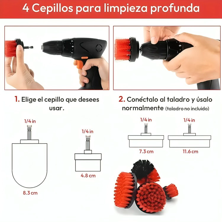 KIT 18 PIEZAS LIMPIEZA DE AUTO INTERIOR Y EXTERIOR - 4