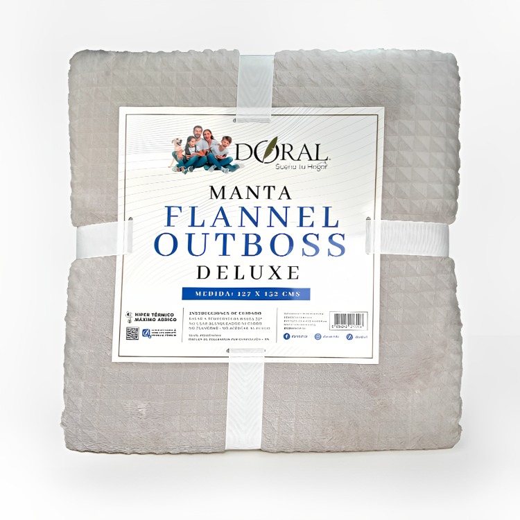 MANTA FLANNEL OUTBOSS DELUXE TAUPE – DORAL 127×152 CM. - 3