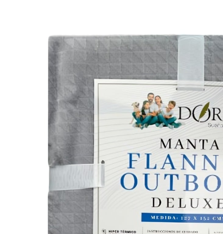 MANTA FLANNEL OUTBOSS DELUXE GRIS – DORAL 127×152 CM. - 2