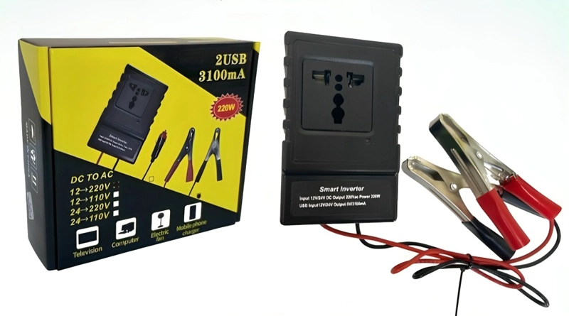 INVERSOR DE VOLTAJE, CONTROLADOR Y 2 PUERTOS USB 3100 - 2