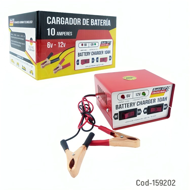 CARGADOR DE BATERIA DE 10 AMP MARCA AUTOGP DE 6 A 12 VOLT - 3