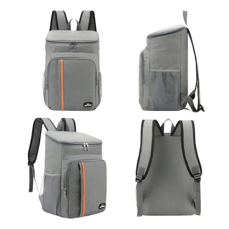 MOCHILA TÉRMICA BOLSA GRANDE PARA ALMUERZO DE 18 LITROS GRIS - 3