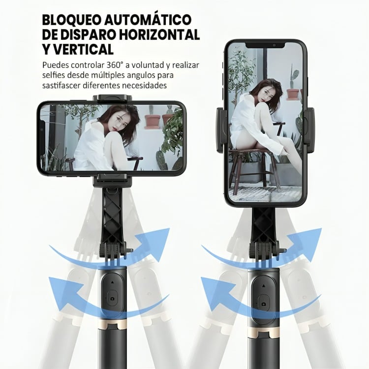 ESTABILIZADOR CELULAR GIMBAL L08 SELFIE STICK, TRIPODE/MANDO - 3