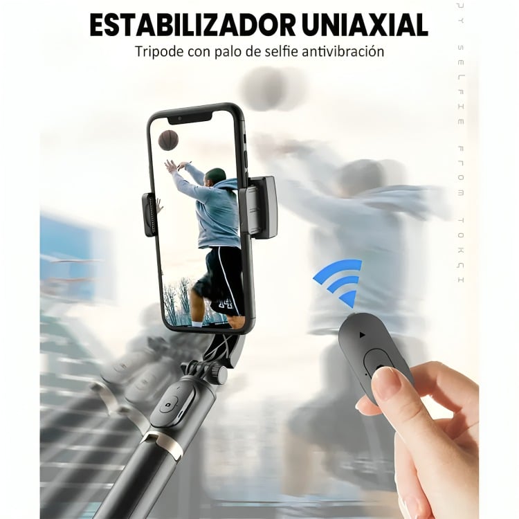 ESTABILIZADOR CELULAR GIMBAL L08 SELFIE STICK, TRIPODE/MANDO - 4