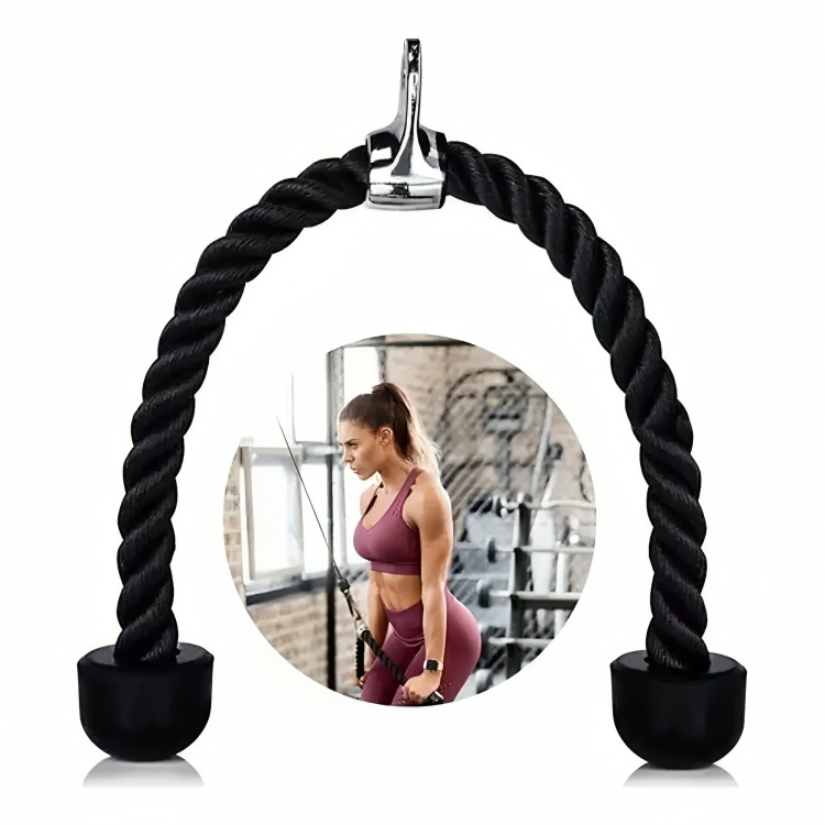 CUERDA SOGA PARA TRICEPS, BICEPS POLEA MANCUERNAS FITNESS - 1