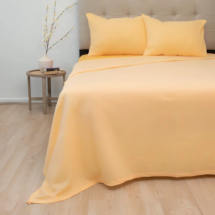SÁBANAS POLAR LISA COMPOSÉ 2 PLAZAS / BIEN COLOR AMARILLO– DORAL - 3