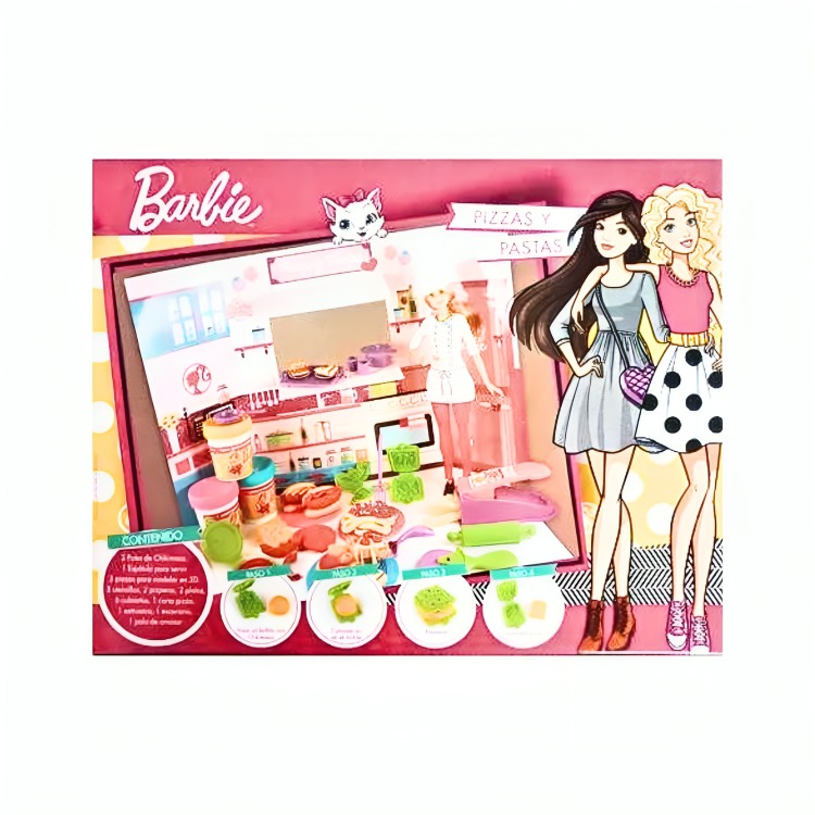 SET MASITAS MOLDEABLES BARBIE PIZZAS Y PASTAS - 4