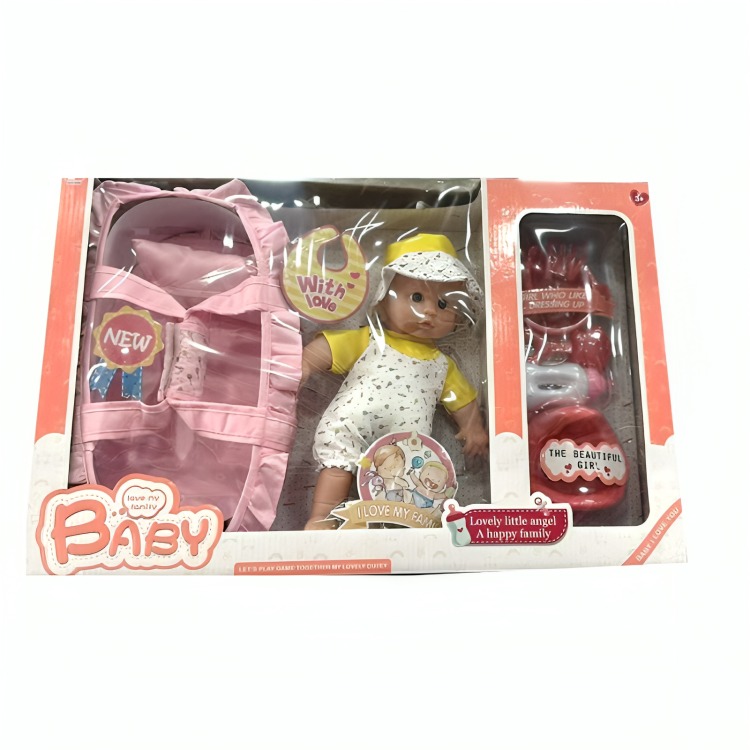 SET MUÑECO BEBE CON MOISES Y ACCESORIOS - 2