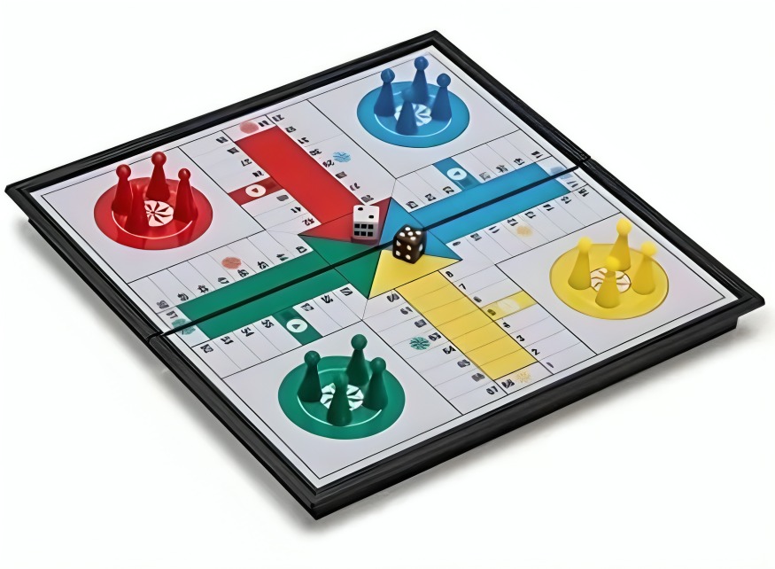 JUEGO DE MESA LUDO TABLERO PLEGABLE DIDÁCTICO 20X20CM - 1