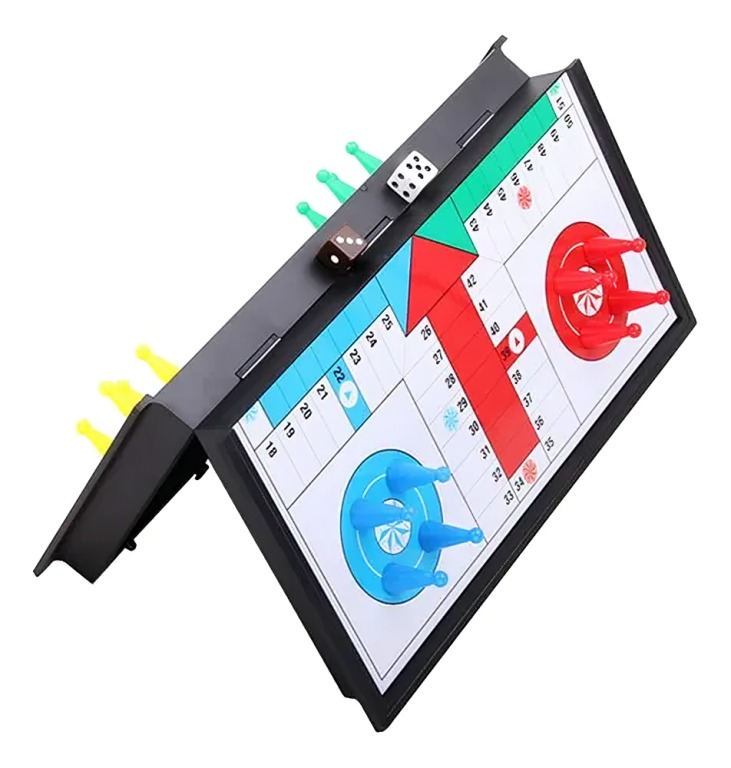 JUEGO DE MESA LUDO TABLERO PLEGABLE DIDÁCTICO 20X20CM - 2
