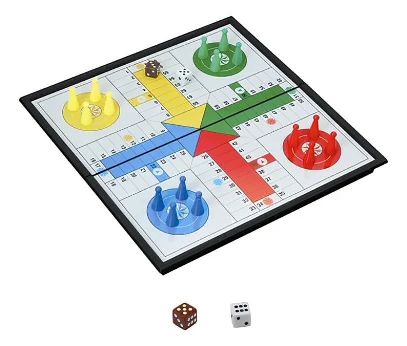 JUEGO DE MESA LUDO TABLERO PLEGABLE DIDÁCTICO 20X20CM - 3