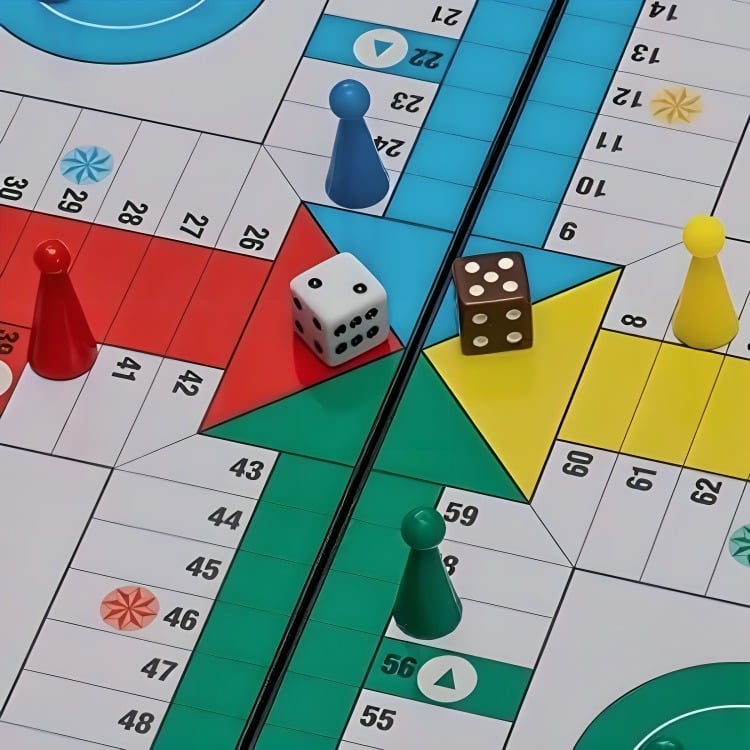 JUEGO DE MESA LUDO TABLERO PLEGABLE DIDÁCTICO 20X20CM - 4