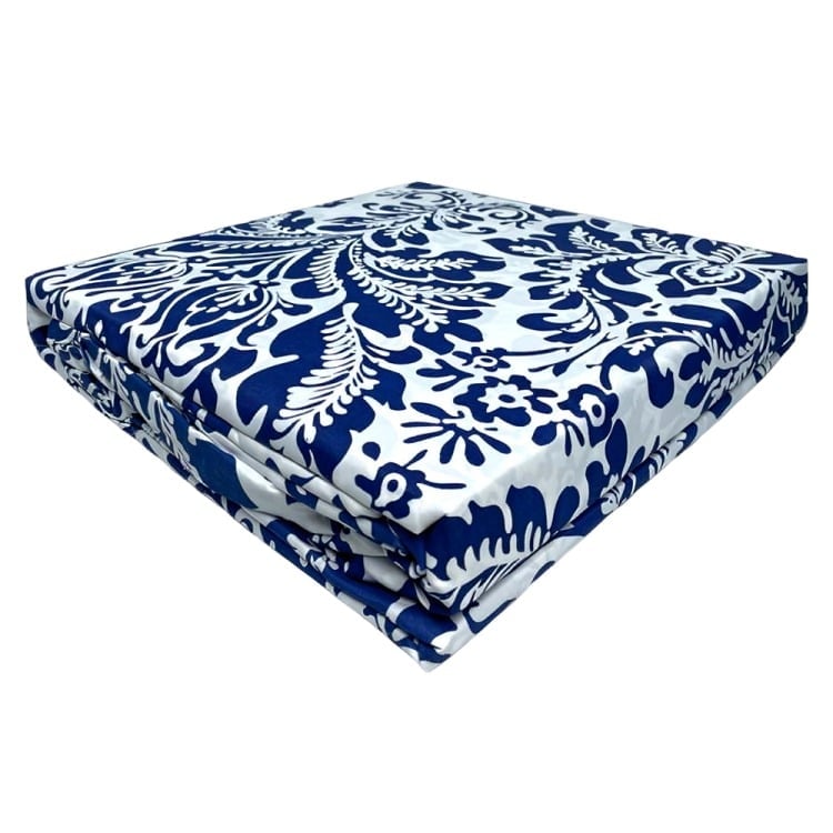 SÁBANAS MICRO PIEL DURAZNO 1.5 PLAZAS FLORAL AZUL - 1