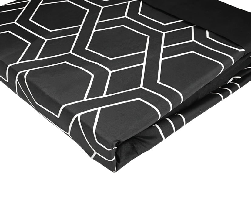 SÁBANAS ATERCIOPELADA COMPOSÉ 1.5 PLAZAS TRENZA EN COLOR NEGRO - 3
