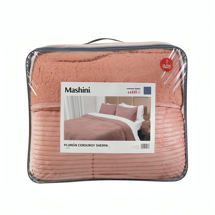 PLUMÓN CORDUROY CORAL SHERPA SUPER KING / CORAL – MASHINI - 2