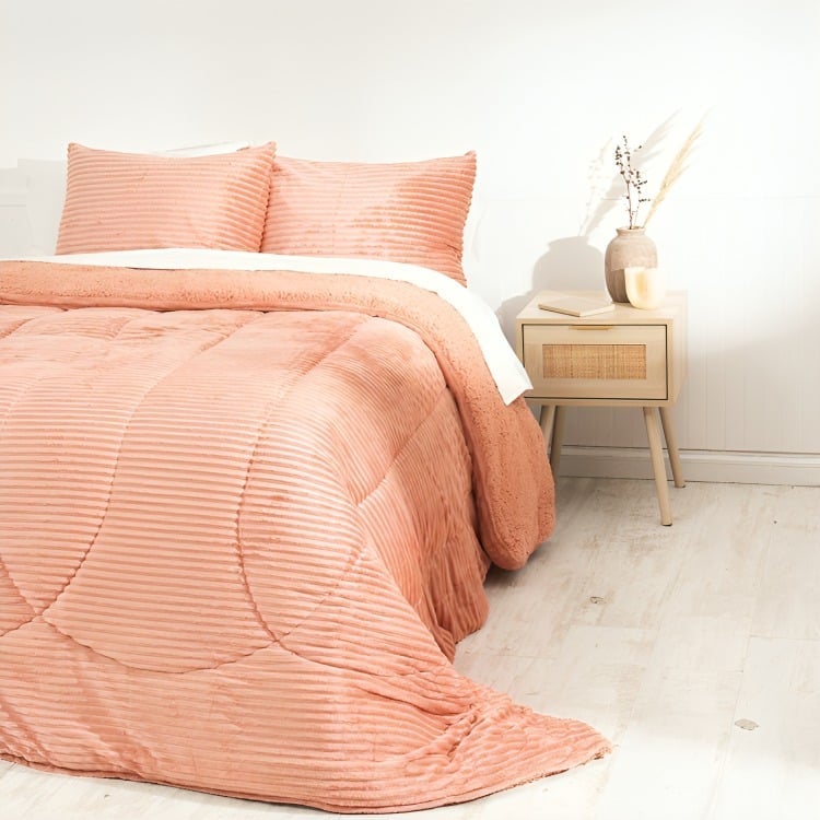PLUMÓN CORDUROY CORAL SHERPA SUPER KING / CORAL – MASHINI - 3