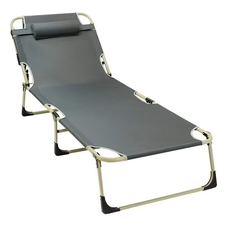 SILLA CAMA PLEGABLE PORTABLE PARA PLAYA CAMPING Y PISCINA - 1