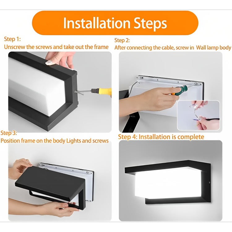 APLIQUE LED CÁLIDA 15W MODERNO IP65 IMPERMEABLE EXTERIOR - 2