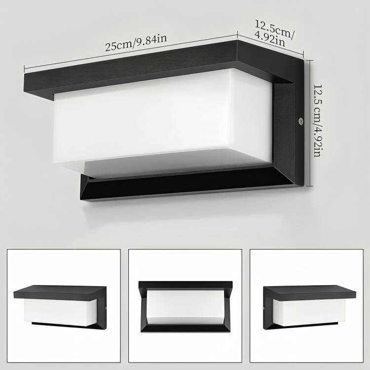 APLIQUE LED CÁLIDA 15W MODERNO IP65 IMPERMEABLE EXTERIOR - 4
