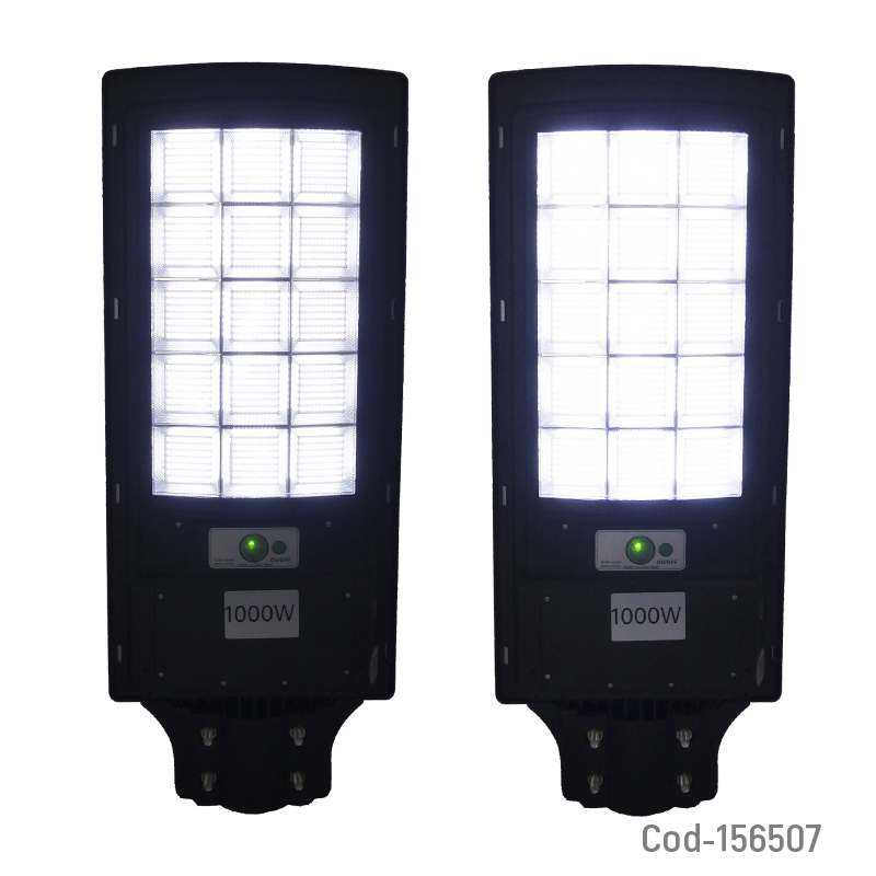 FOCO PARA POSTE SOLAR 1000W CON 15 PLACAS 924 LED PVC CON CONTROL Y SENSEOR - 3