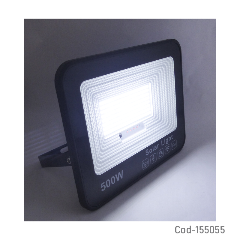 PROYECTOR SOLAR LED 500W CON PANEL SOLAR PVC 200 LED CONTROL REMOTO - 4