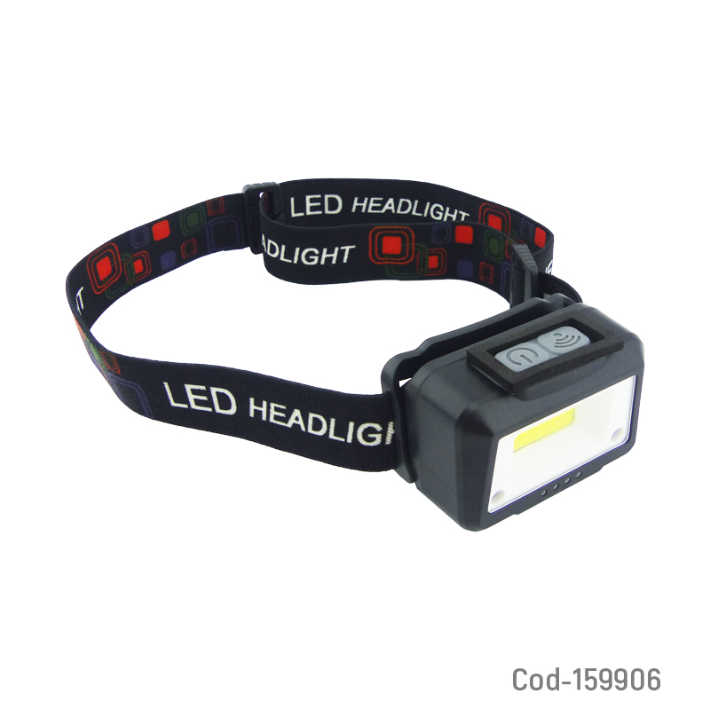 LINTERNA MINERO 1 LED COB LUZ BCA Y STROBO EN COLOR ROJO RECARGABLE USB TYPE-C INDICADOR DE CARGA - 3