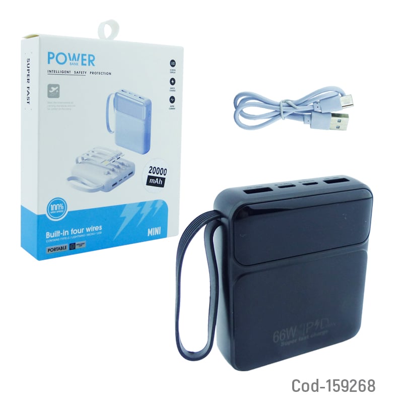 BATERÍA EMERGENCIA 20000MAH 66W 2USB TYPE-C - 3