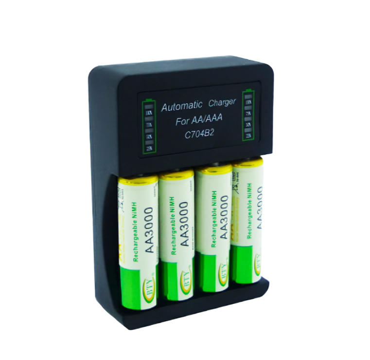 CARGADOR BTY-704B USB CON 4 PILAS AA - 3