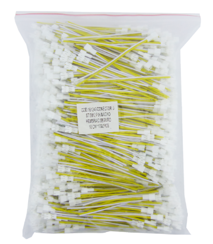 CABLE JST SEGURO 2 PIN 10CM EN COLOR BLANCO/EN COLOR AMARILLO - 3