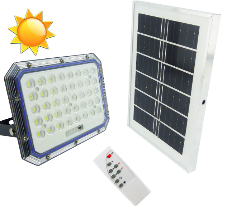 PROYECTOR SOLAR 500W 80 LED ZY500 CON CONTROL - 2