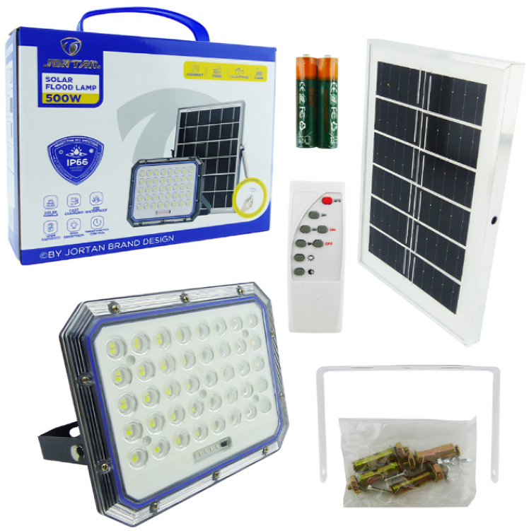 PROYECTOR SOLAR 500W 80 LED ZY500 CON CONTROL - 3