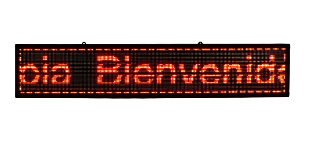 LETRERO LED EN COLOR ROJO WIFI 1M X 20CM P5 - 1
