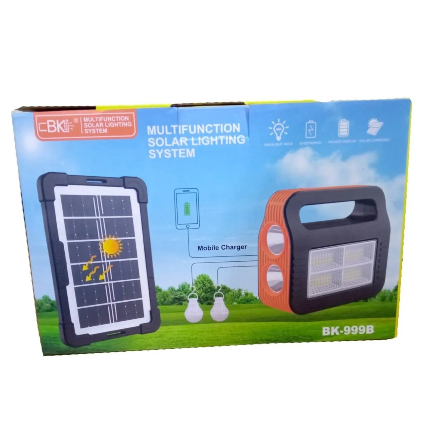 KIT DE ENERGIA SOLAR CON ILUMINACION Y CARGA USB 3V - 4
