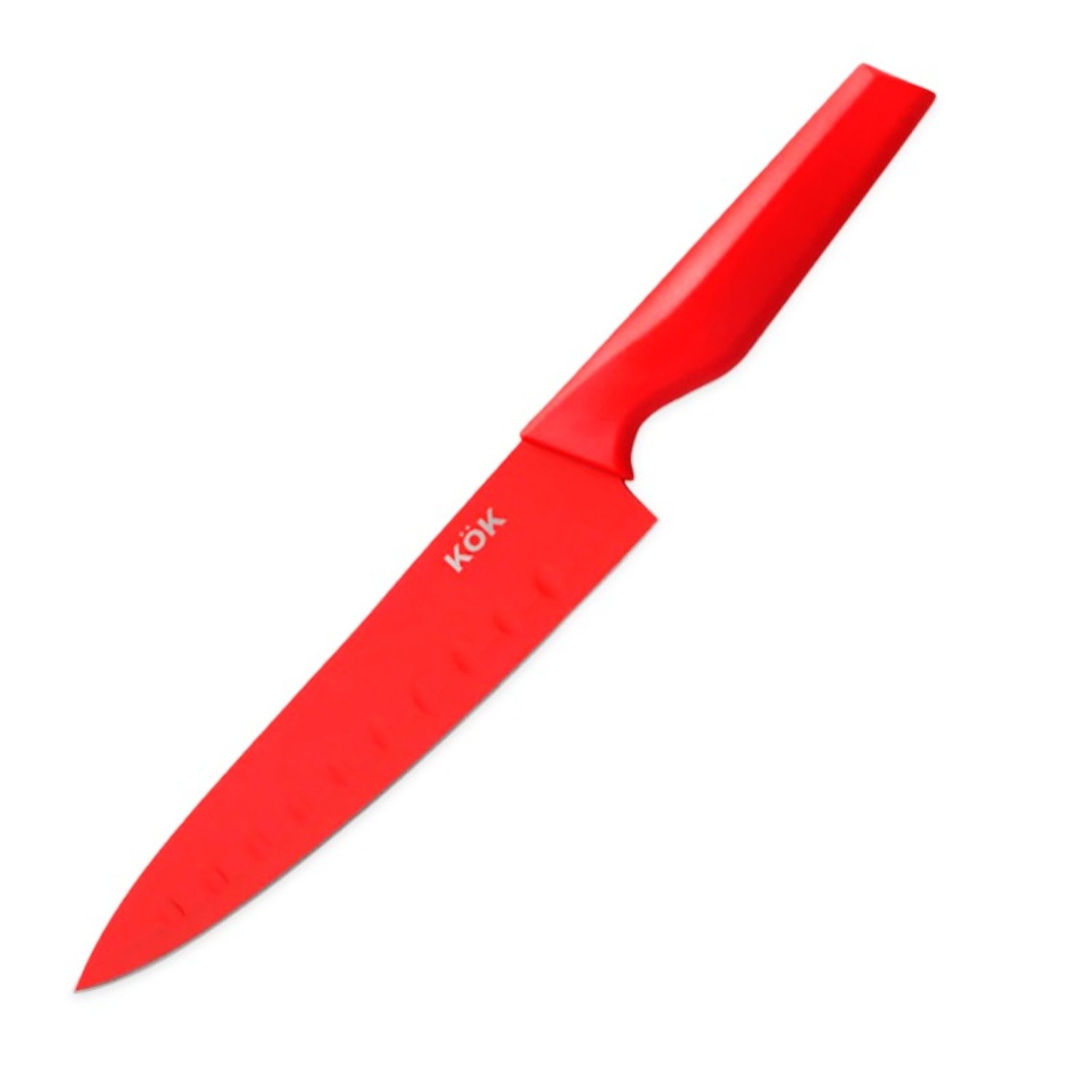 PACK X 4 CUCHILLO DE CHEF 20 CENTIMETROS / ROJO – KOK - 1