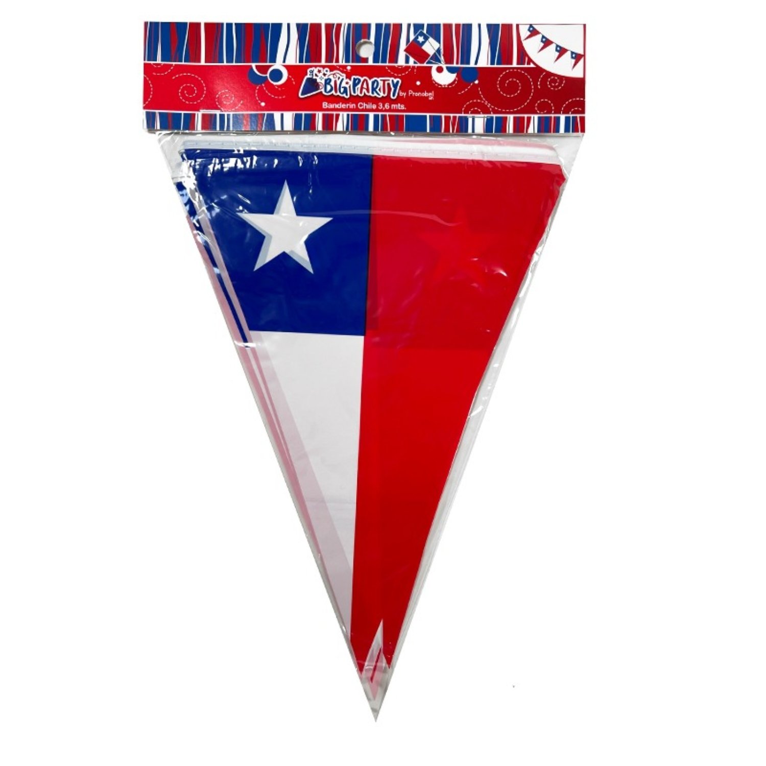 PACK X 4 BANDERIN PLASTICO 22×29 CM 3,6 METROS – BIG PARTY - 1
