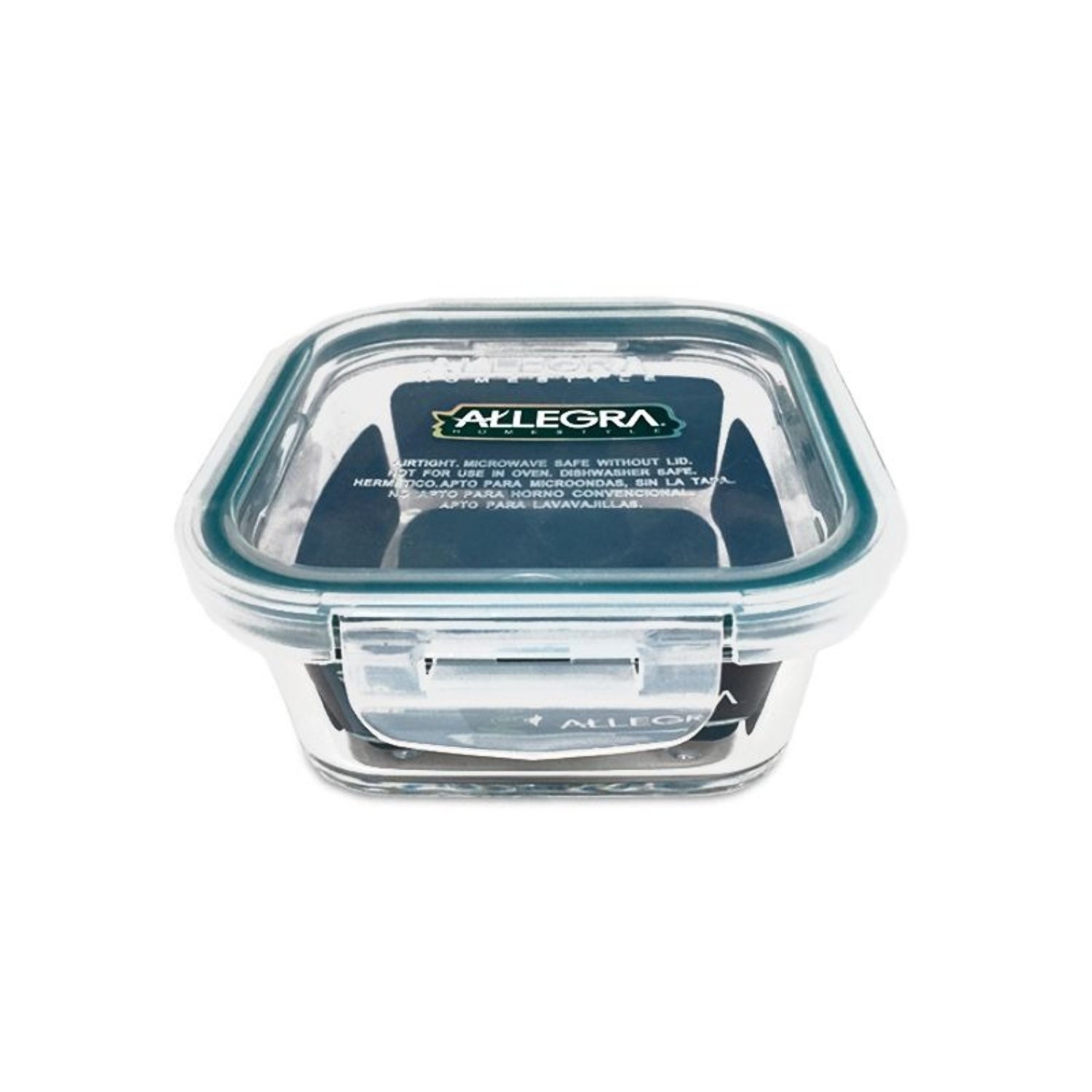 PACK X 4 CONTENEDOR VIDRIO HERME TICO CUADRADO 3,80 LITROS – ALLEGRA - 3