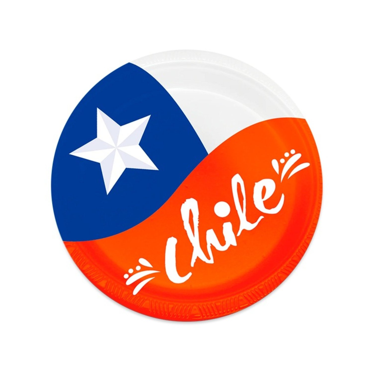 PACK X 4 DE 6 PLATOS 18 CENTIMETROS FIESTAS PATRIAS CHILE – BIG PARTY - 1