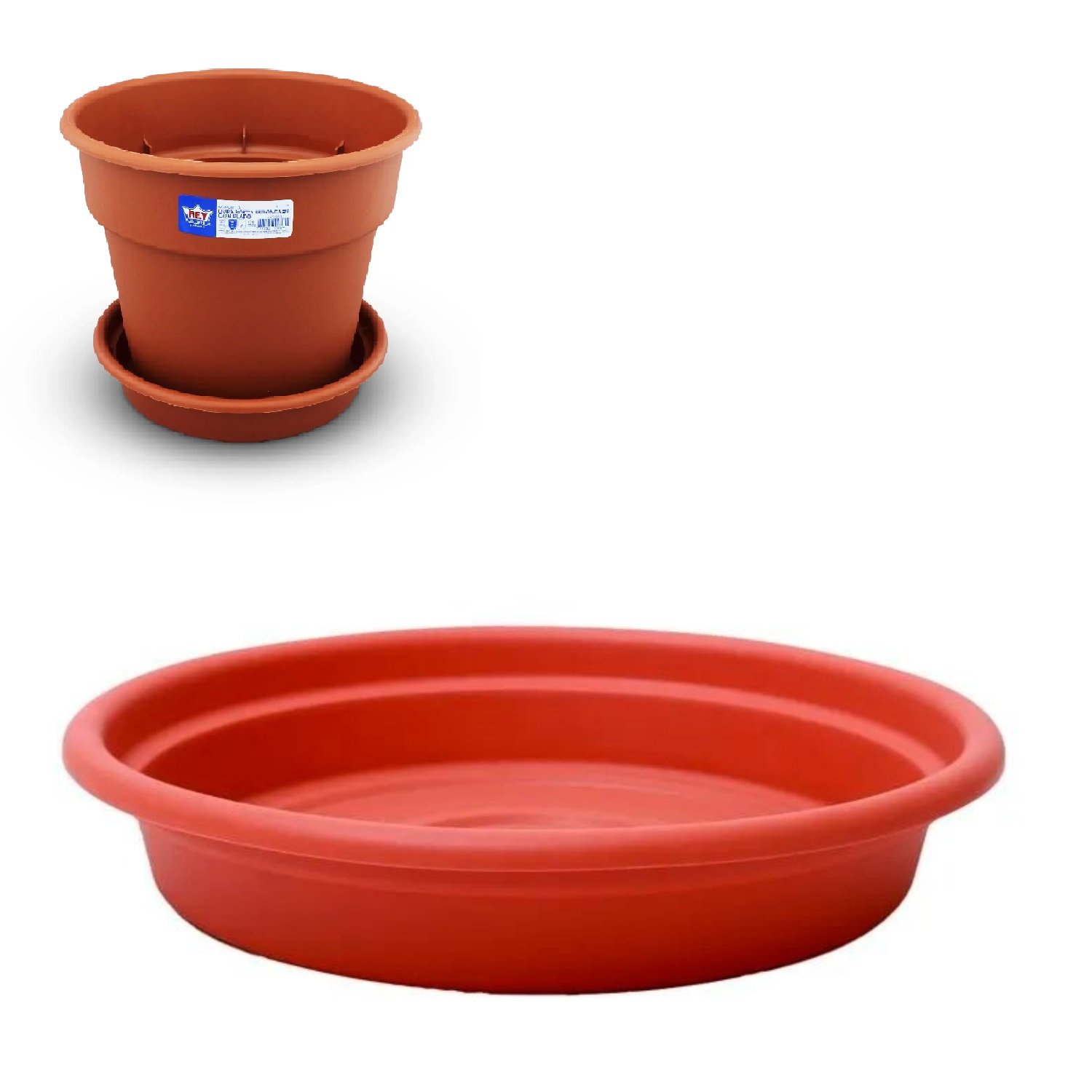 PACK X4 PLATO DE MACETA REDONDO DURA KOTTA 35CM / TERRACOTA – REYPLAST - 2