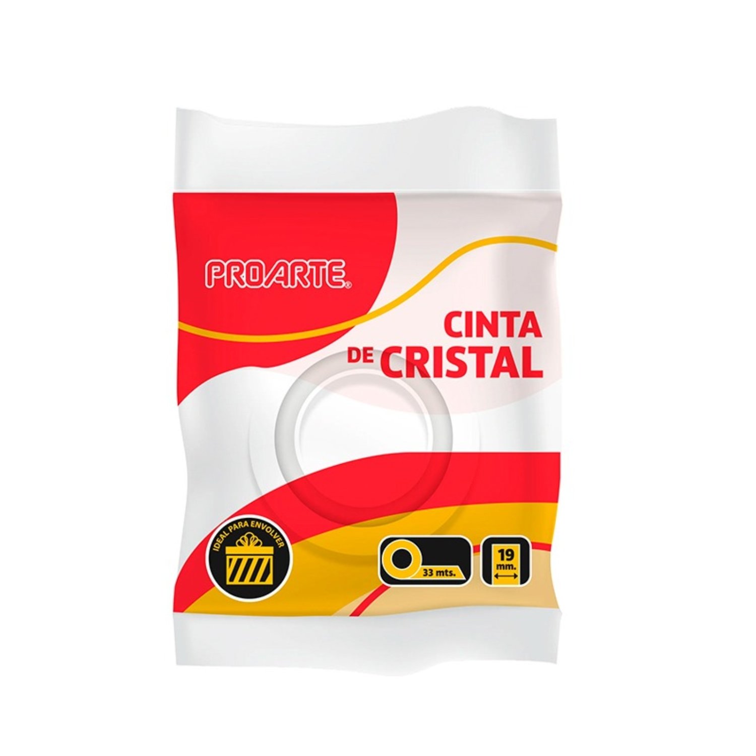 PACK X 4 CINTA CRISTAL FORMATO BOLSA 19MMX20MTS – PROARTE - 3