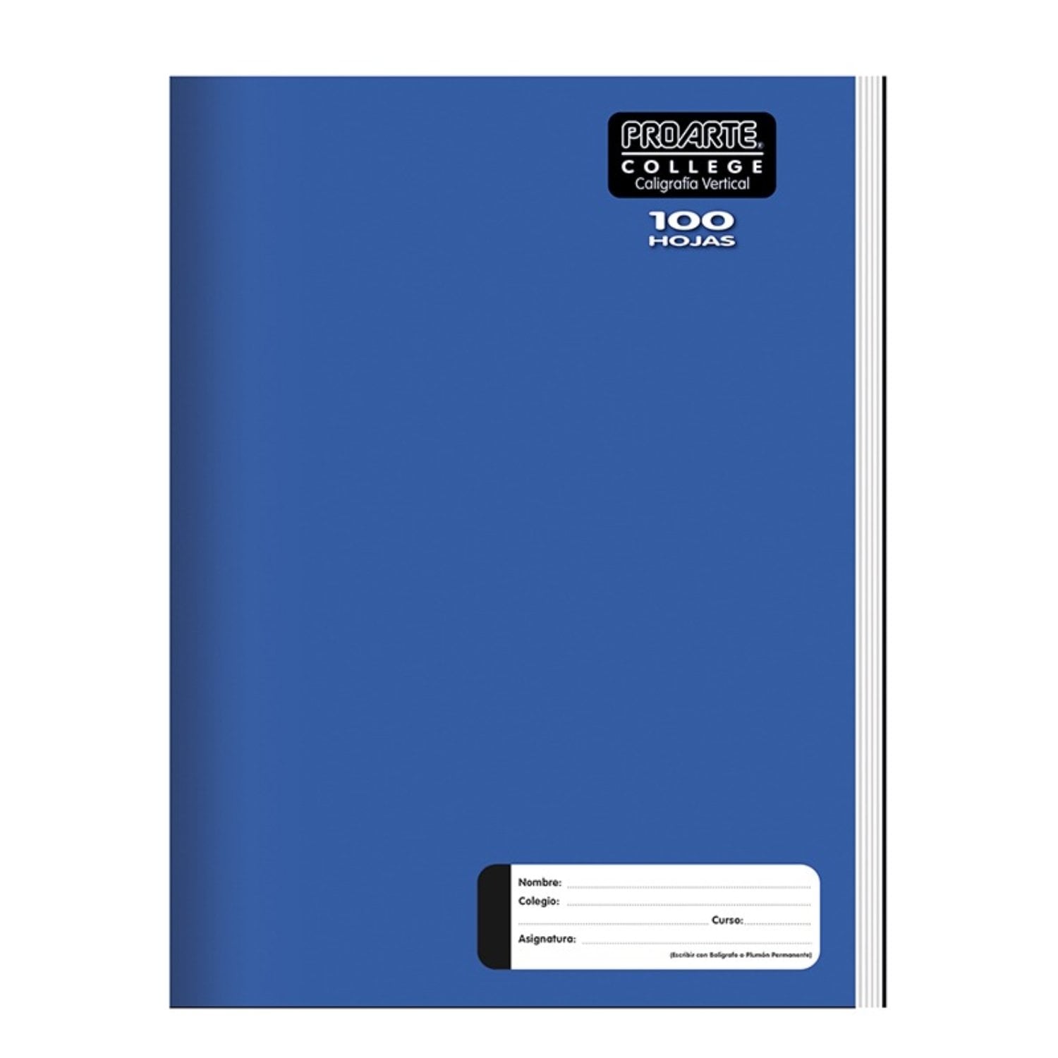 PACK X 4 CUADERNO COLLEGE LISO CALIGRAFIA VERTICAL 100 HOJAS – PROARTE - 1
