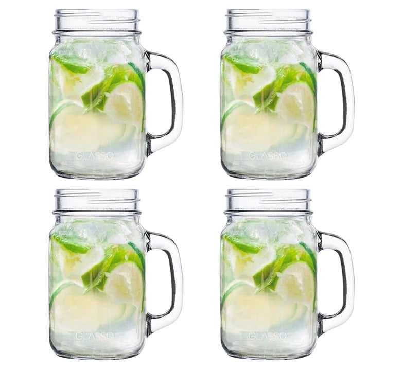 SET 4 VASOS MOJITO MASON GLASSO - 2