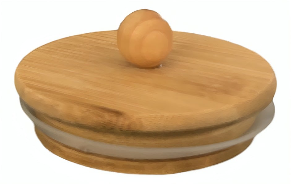 FRASCO VIDRIO L CON TAPA DE BAMBOO GLASSO DAILY - 1