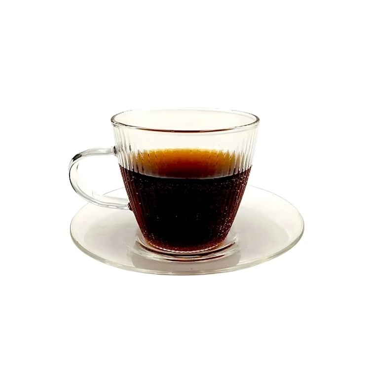 SET 4 TAZAS C/PLATO ESPRESSO GLASSO - 2