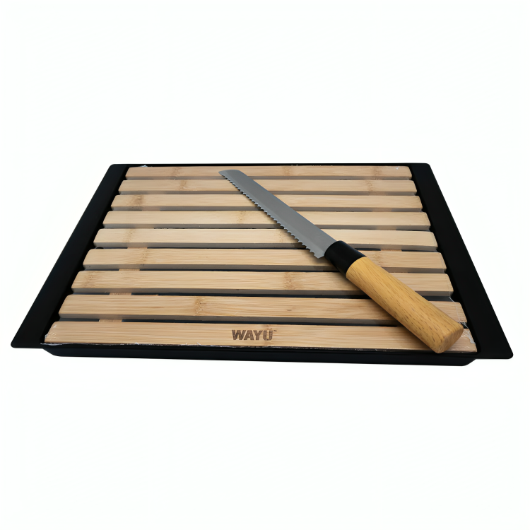 SET TABLA + CUCHILLO PARA PAN ELEGANTE WAYU - 2