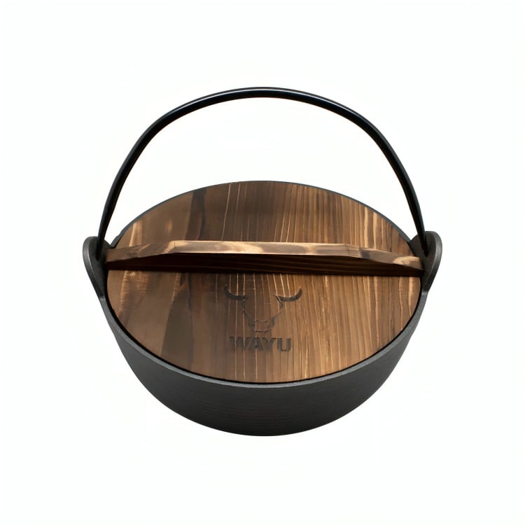 OLLA CON TAPA DE MADERA WAYU IRON CAST - 3