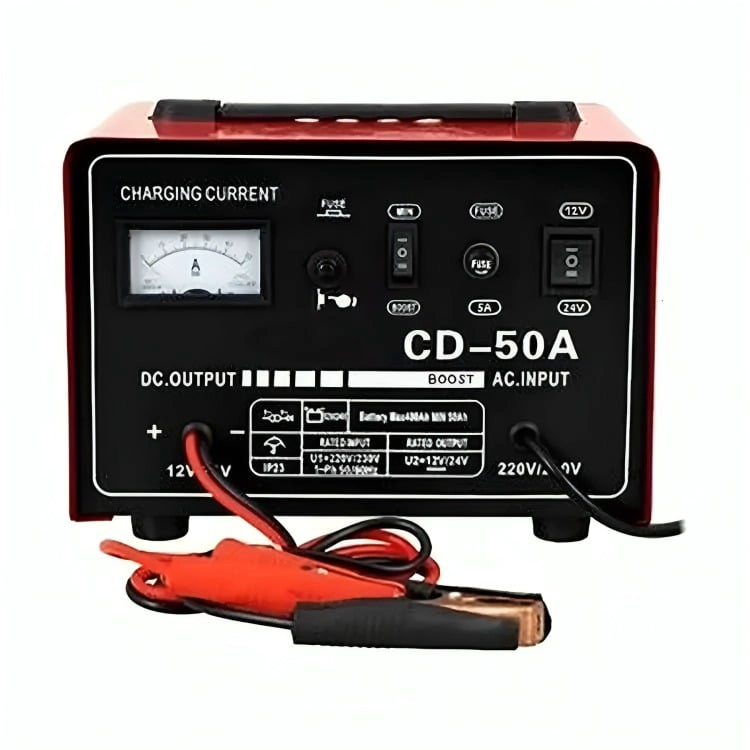 CARGADOR DE BATERIA PARA AUTO Y CAMION 50 A - 4