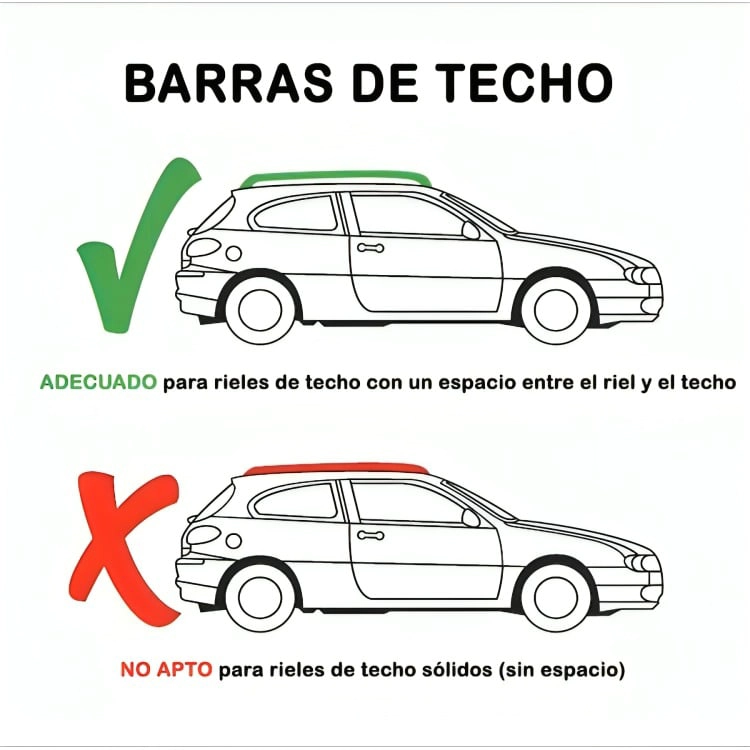 BARRAS PORTAEQUIPAJE TRANSVERSAL PARRILLA AUTO UNIVERSAL - 2
