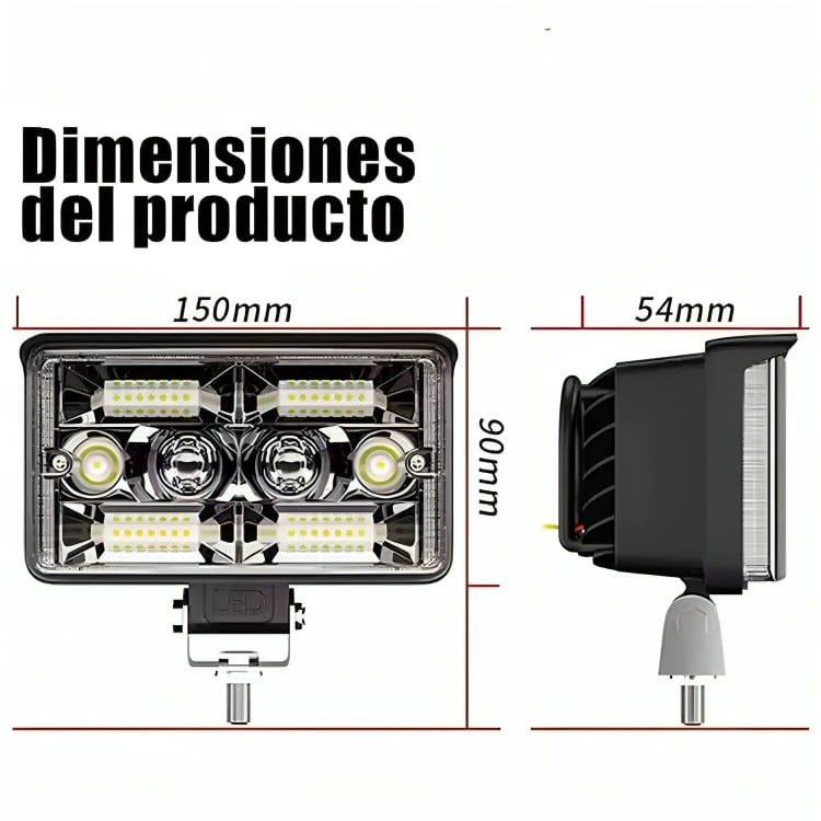 BARRA NEBLINERO AUTO 4 PULGADAS 150W LED - 3