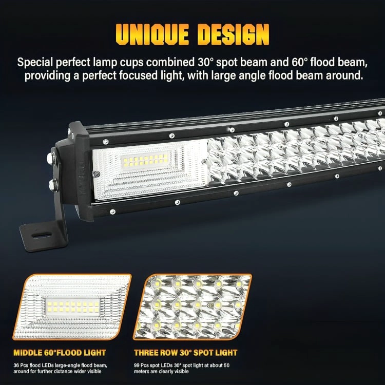 BARRA LED 120W CURVA NEBLINERO 4X4 DE 55CM - 4