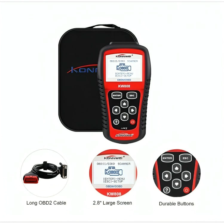ESCANER AUTOMOTRIZ OBD2/EOBD, LECTOR DE CODIGO SRZ - 2